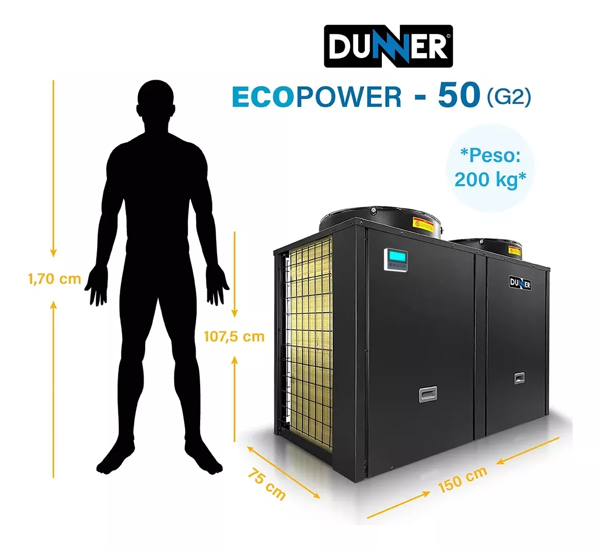BOMBAS DE CALOR DUNNER ECOPOWER-50 - PISCINA DE HASTA 170M3 - 4