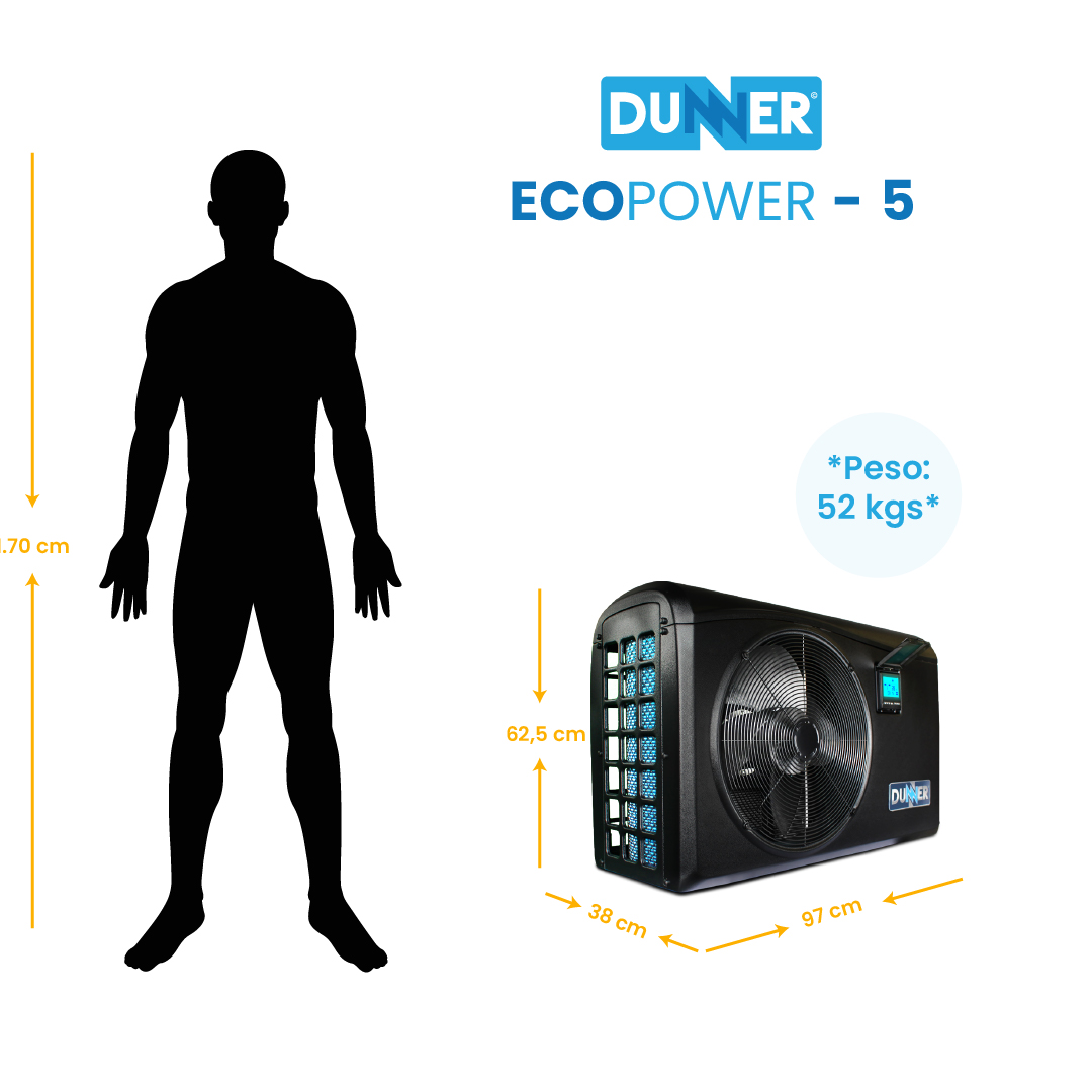 BOMBA DE CALOR DUNNER BOMBAS CALOR ECOPOWER-5 PISCINA HASTA 15M3 - 4