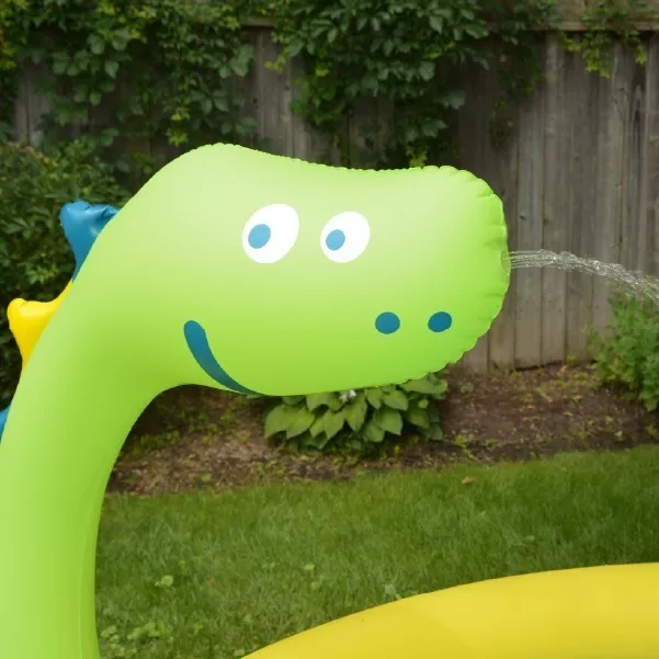 PISCINA INFLABLE DINOSAURIO CON ROCIADOR - 2