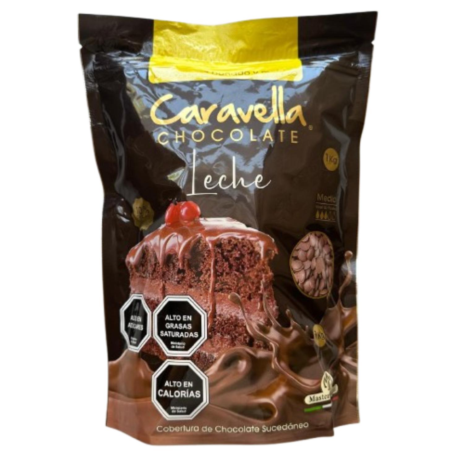 CHOCOLATES 1 KG GOTAS SUCEDANEO LECHE CARAVELLA - 1