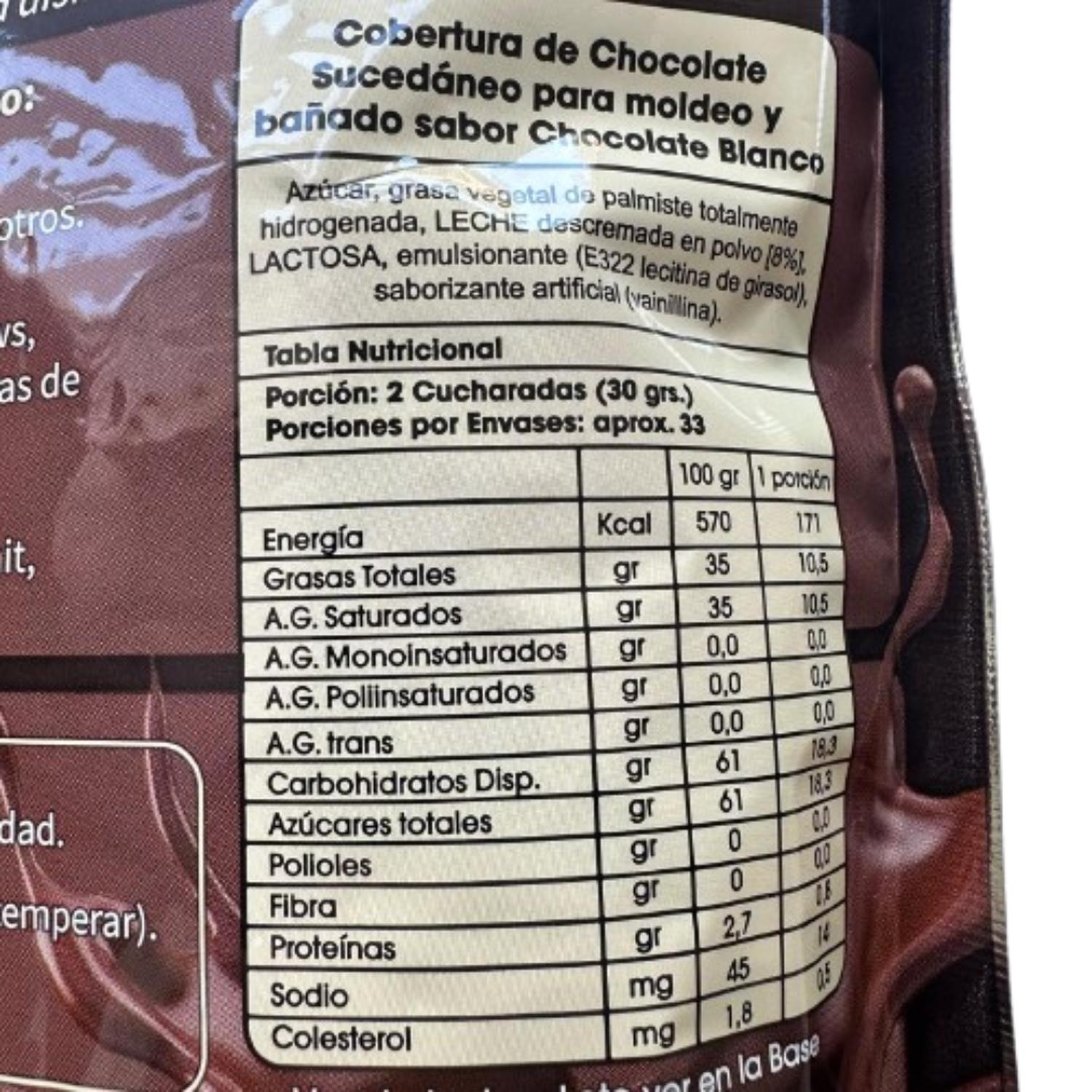 CHOCOLATES 1 KG GOTAS SUCEDANEO BLANCO CARAVELLA - 2
