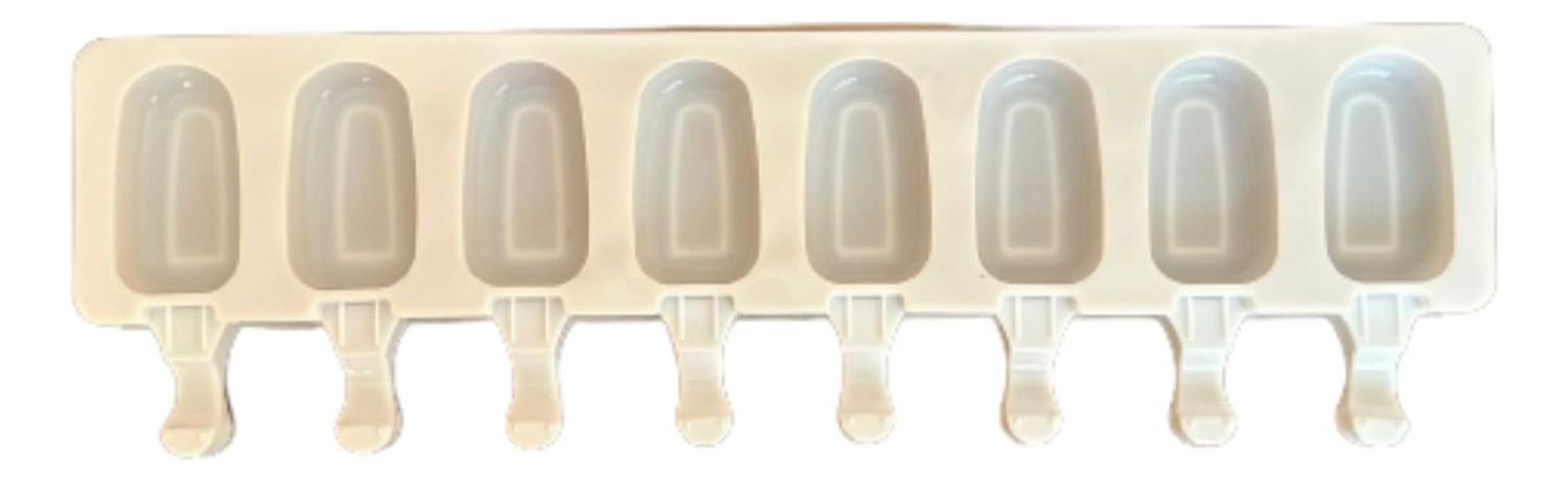 MOLDE SILICONA PARA 8 HELADOS DISEÑO LISO - 1