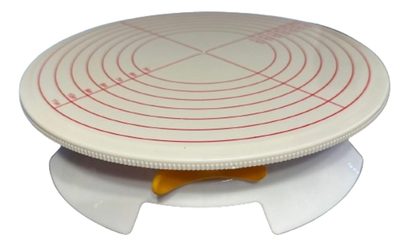 BASE GIRATORIA PARA DECORACION DE TORTA CON FRENO 30CM - 1