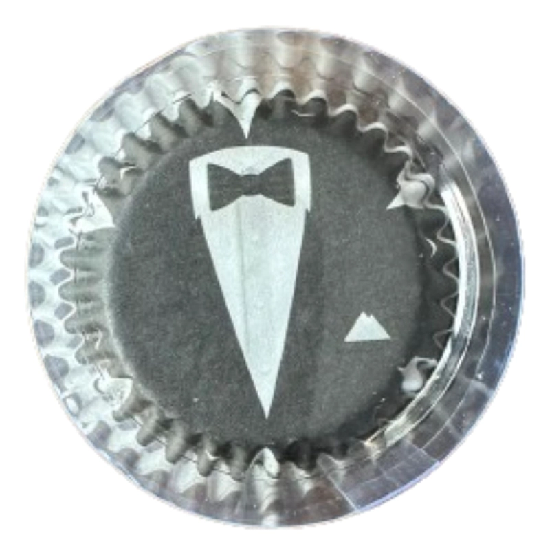 CAPSULAS MINI CUPCAKE DISEÑO F GENTLEMEN 100UN E75XIN35MM - 1