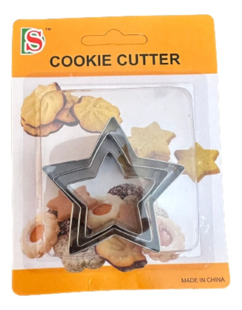 CORTADOR GALLETAS ESTRELLA 5 PUNTAS 3 PCS - 1