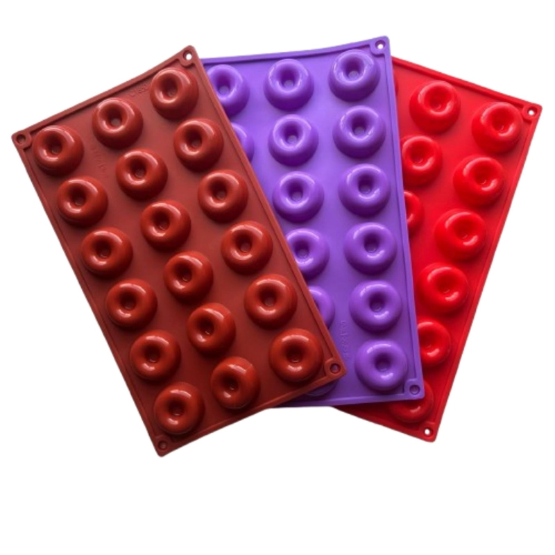 MOLDE SILICONA 18 MINI DONAS 4CM DIAMETRO - 2