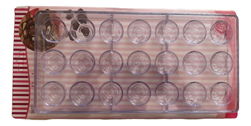 MOLDE ACRILICO PARA CHOCOLATE FLOR 21 CAVIDADES - 1