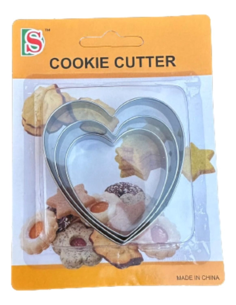 CORTADOR GALLETAS CORAZON 3 PCS - 1