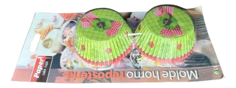 CAPSULAS CUPCAKE DISEÑO I FLOR VERDE 100UN E110XIN52MM - 2