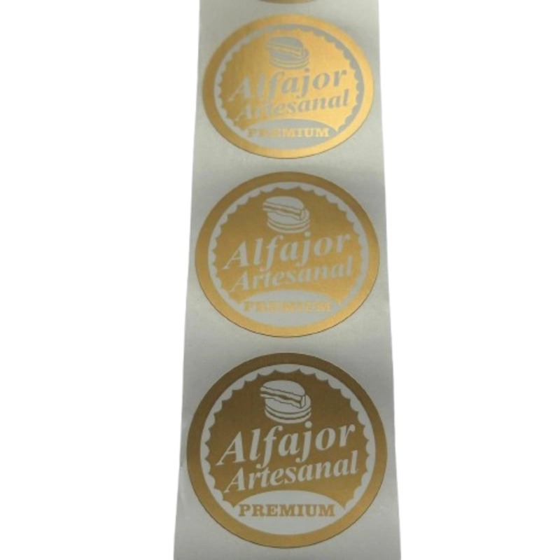 STICKER ALFAJOR DORADO 100UN 38MM - 2