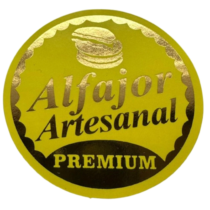 STICKER ALFAJOR AMARILLO 100UN 38MM - 1