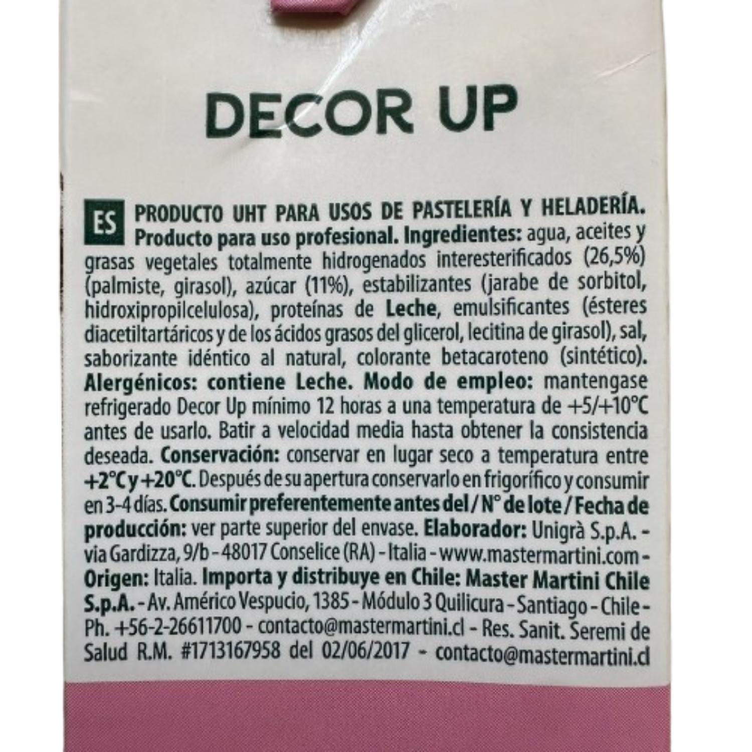 INGREDIENTE REPOSTERIA CREMA DECOR UP MASTER MARTINI - 2