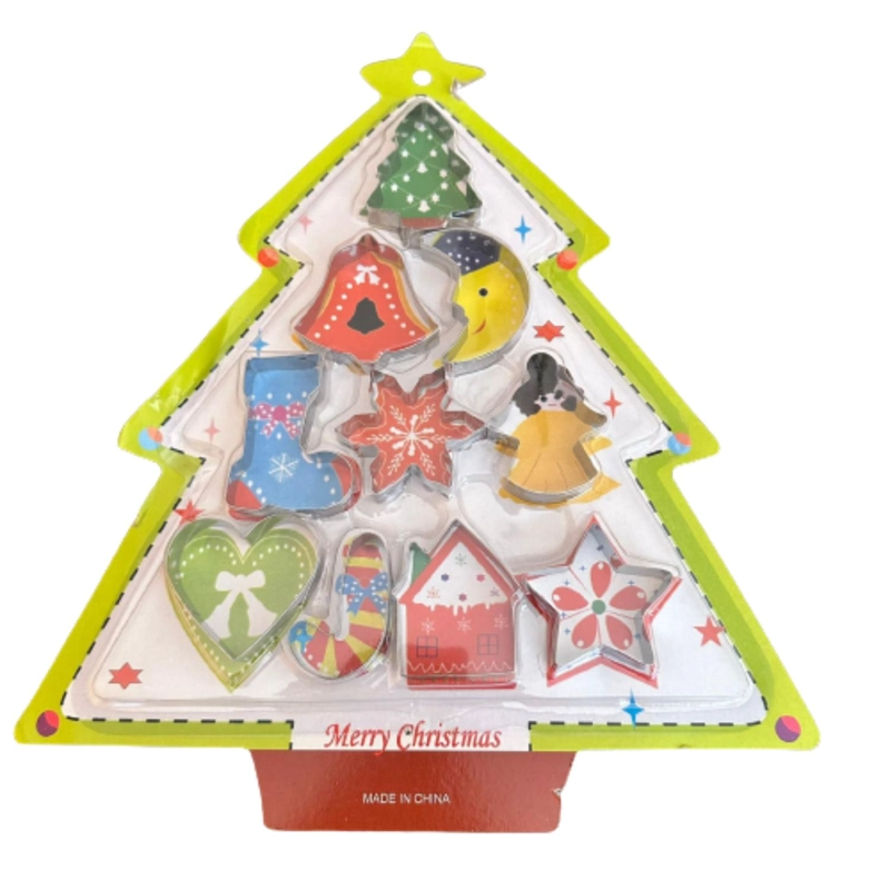CORTADOR GALLETAS NAVIDAD DISEÑO B 10 PCS - 1