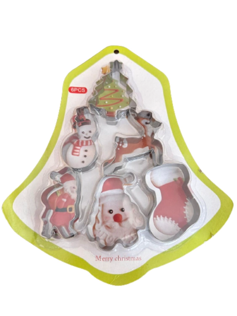 CORTADOR GALLETAS NAVIDAD DISEÑO A 6 PCS - 1
