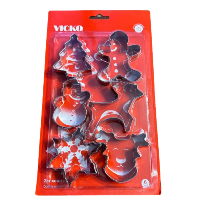 CORTADOR GALLETAS NAVIDAD DISEÑO C 6 PCS - 1