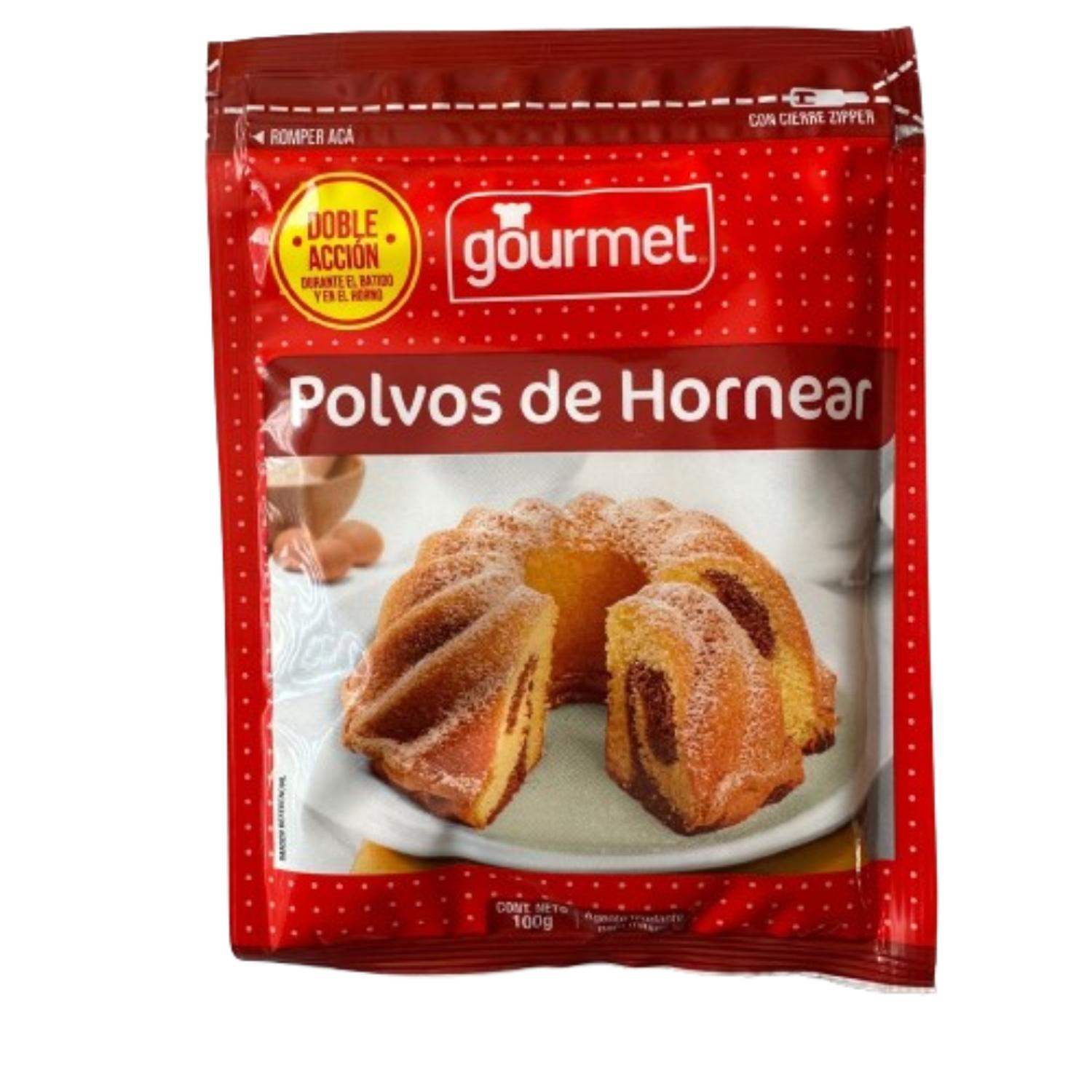POLVOS DE HORNEAR DOBLE ACCION GOURMET 100GR - 1