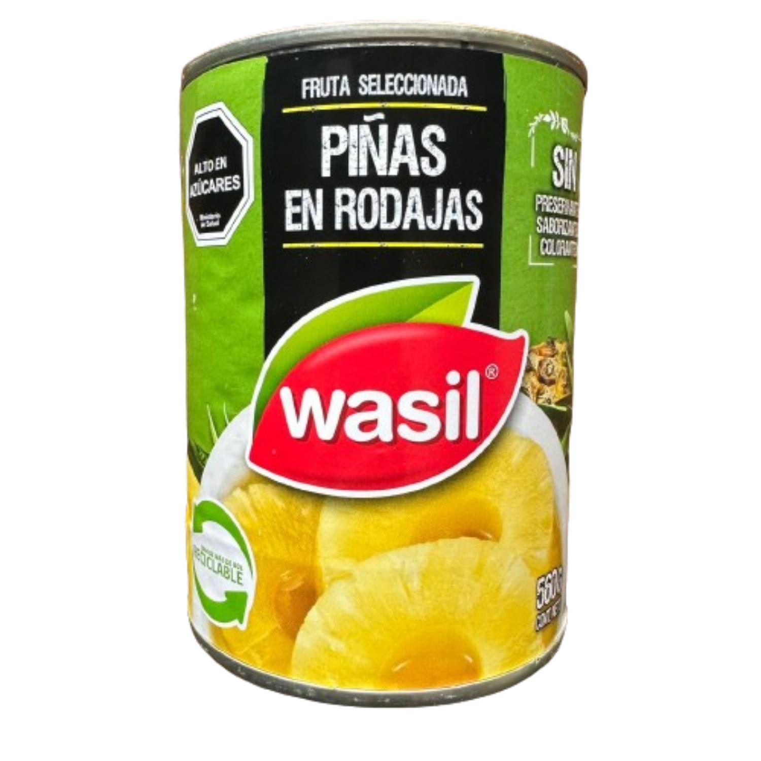PIÑA EN CONSERVA RODAJAS 560GR WASIL - 1