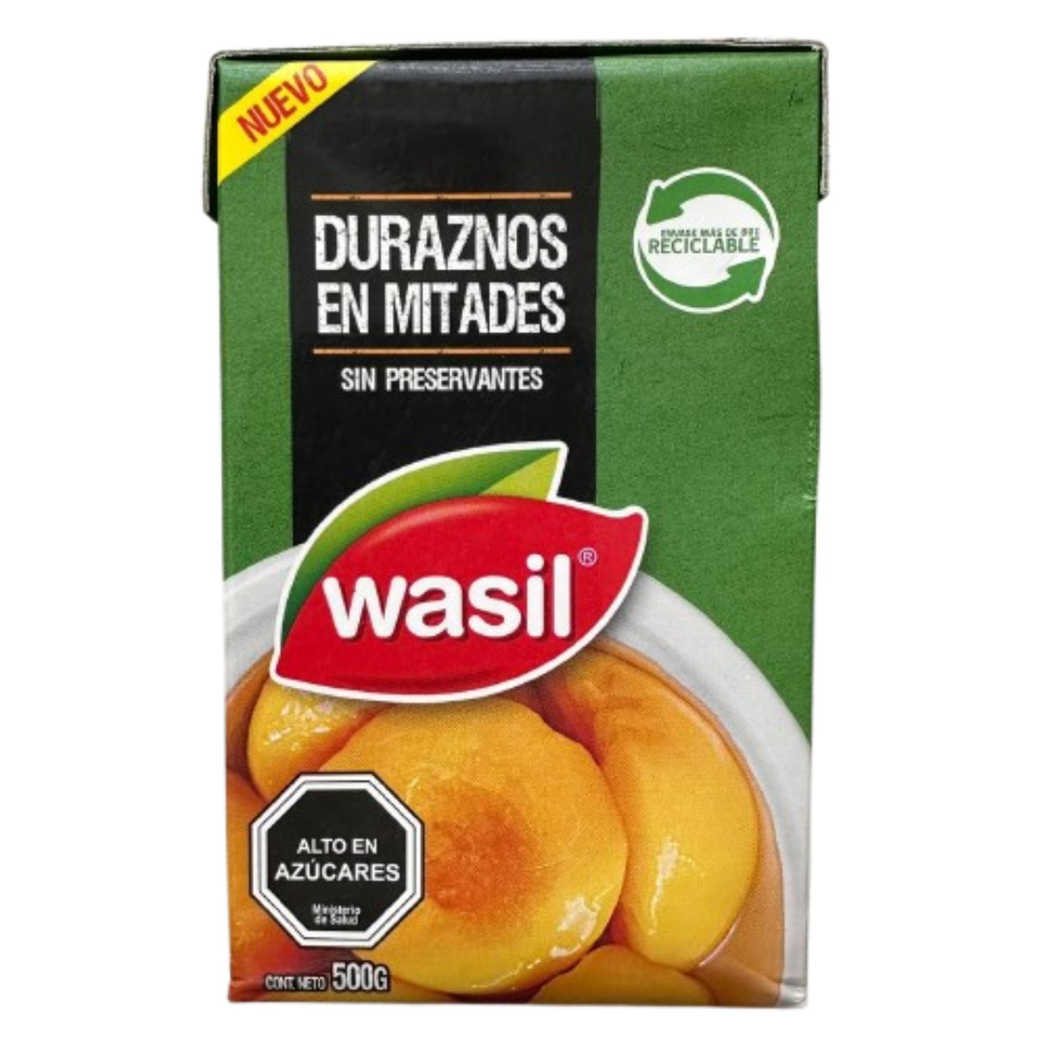 DURAZNO EN CONSERVA MITADES 500GR WASIL - 1
