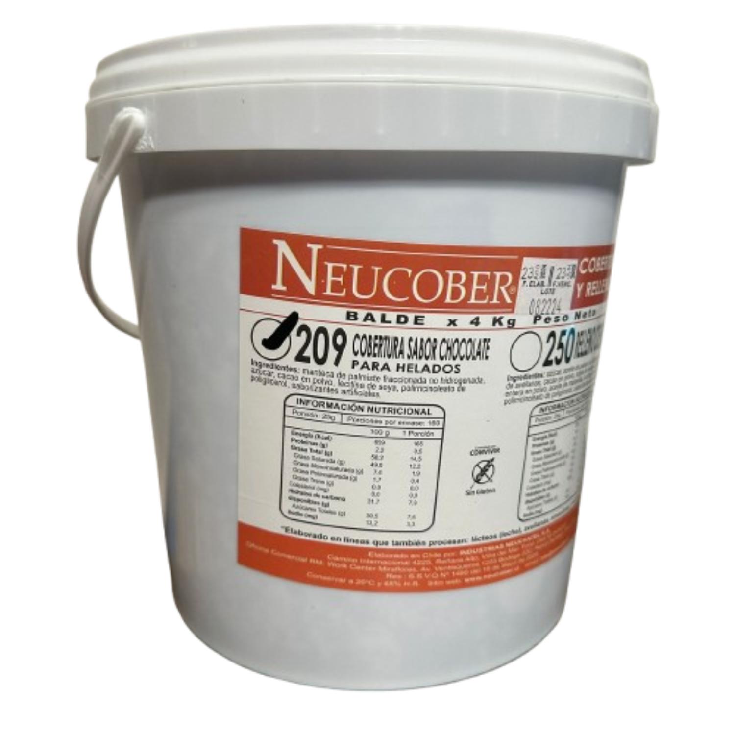 INGREDIENTE REPOSTERIA 4 KG COBERTURA HELADOS NEUCOBER - 1
