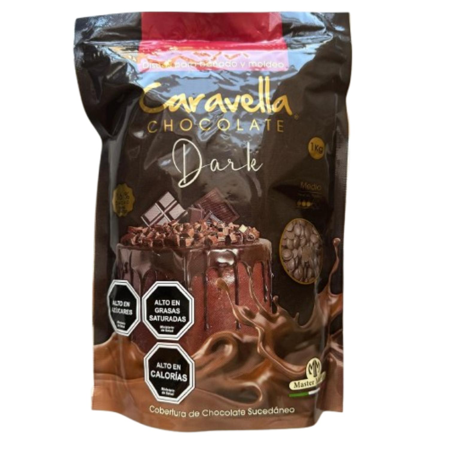 GOTAS CHOCOLATE SUCEDANEO BITTER CARAVELLA 1KG - 1