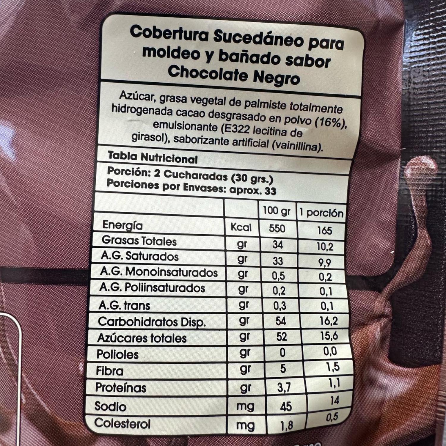 GOTAS CHOCOLATE SUCEDANEO BITTER CARAVELLA 1KG - 2