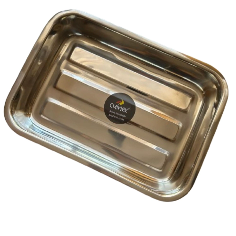 FUENTE RECTANGULAR CON AZAS ACERO INOXIDABLE CUINER 30CM - 3