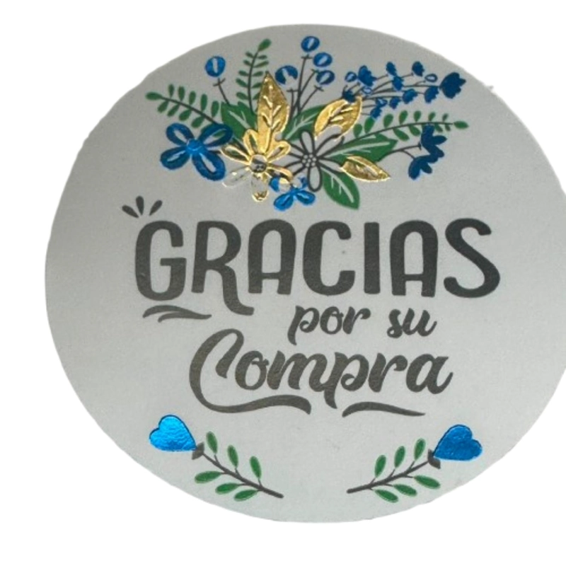 STICKER GRACIAS POR SU COMPRA B 100UN 38MM - 1