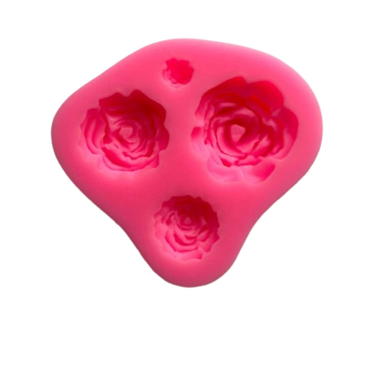 MOLDE SILICONA ROSAS 4 FIGURAS 7,2X7,2CM - 2
