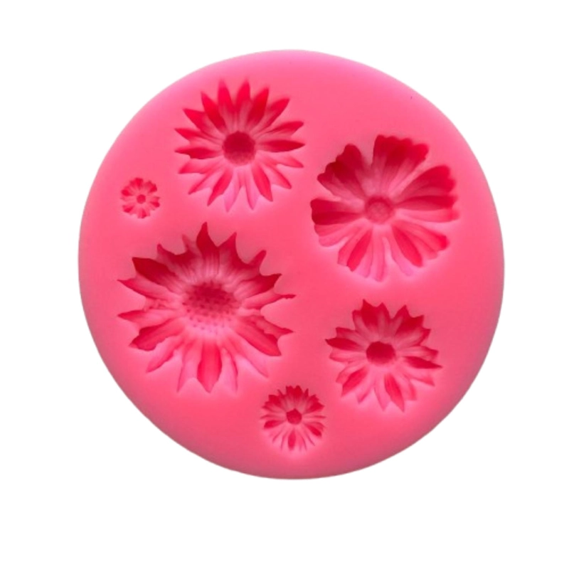 MOLDE SILICONA FLORES B 6 FIGURAS 7,2X7,2CM - 1