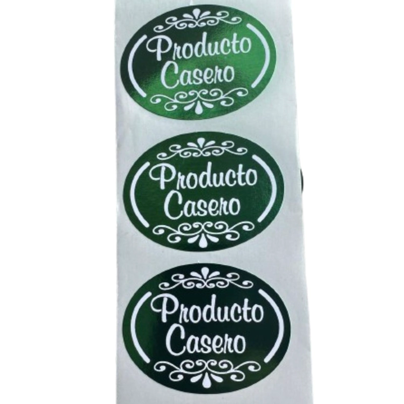 STICKER PRODUCTO CASERO VERDE 100UN 38MM - 2