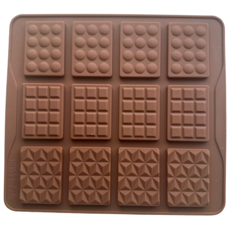MOLDE SILICONA BARRITAS DE CHOCOLATE 12 CAVIDADES 20X18,5CM - 1