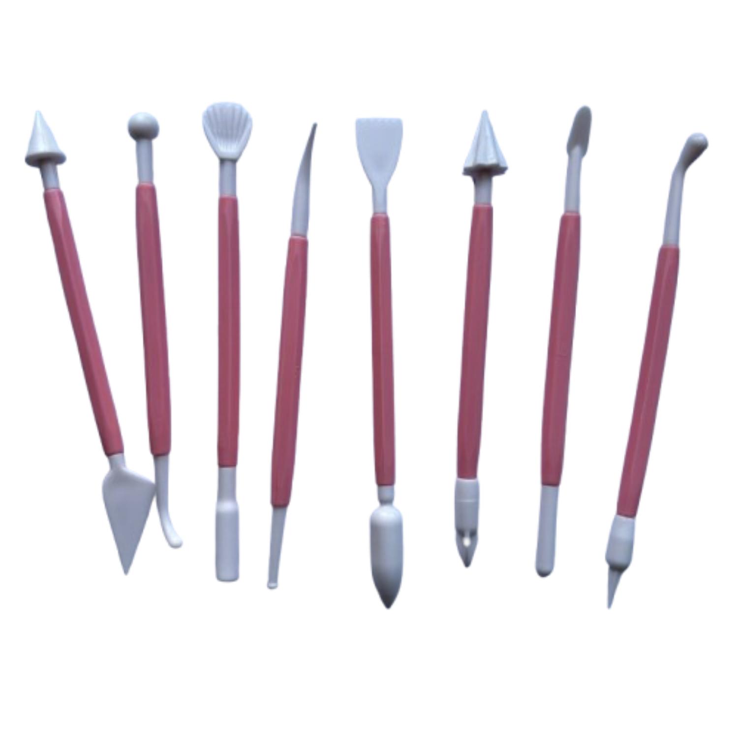 SET 8 ESTECAS DOBLES PARA MOLDEAR FONDANT - 1