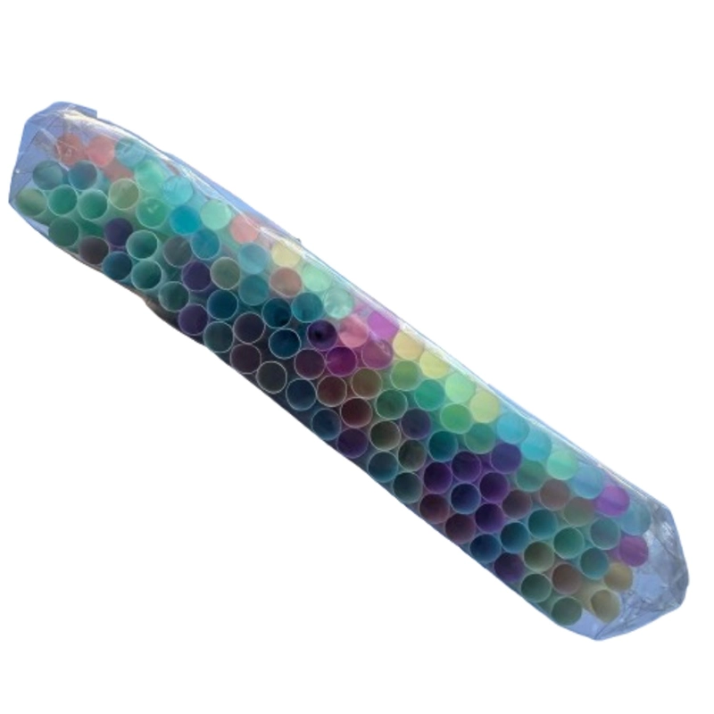 BOMBILLA MULTICOLOR PASTEL PLASTICO 100UN 2,5X16CM - 4