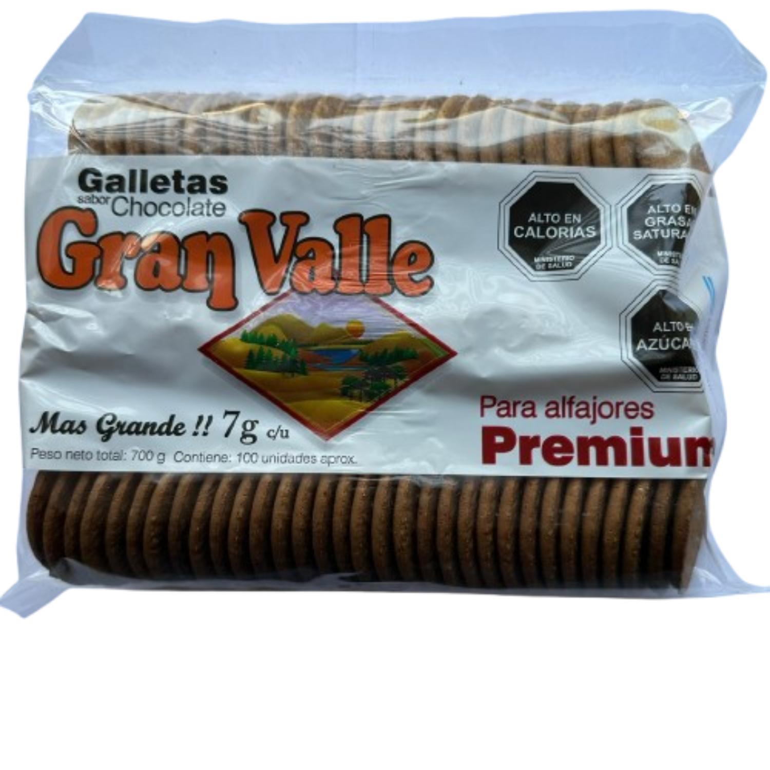 GALLETAS ALFAJOR GRAN VALLE CHOCOLATE 100 UNIDADES - 1
