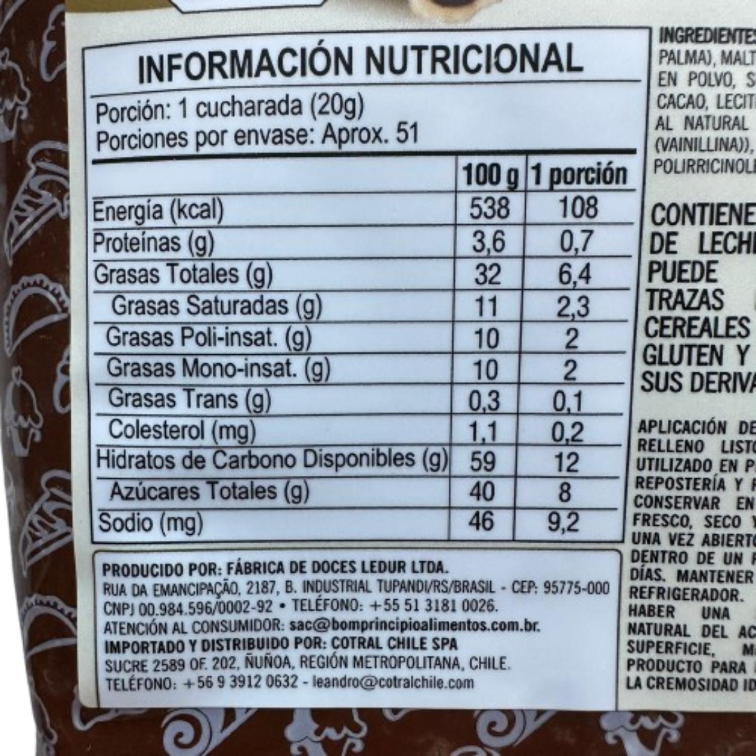 RELLENO CREMA DE AVELLANAS BON PRINCIPIO 1KG - 3
