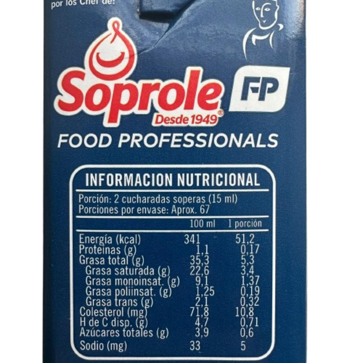 CREMA DE LECHE SOPROLE 1 LT - 3