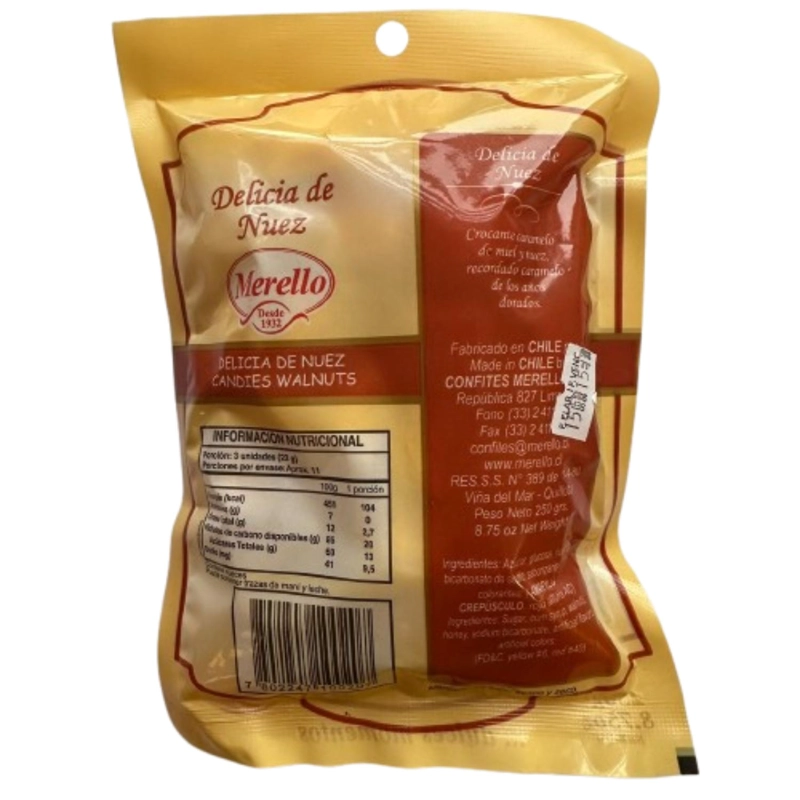 DELICIA DE NUEZ CON TROZOS MERELLO 250GR - 2