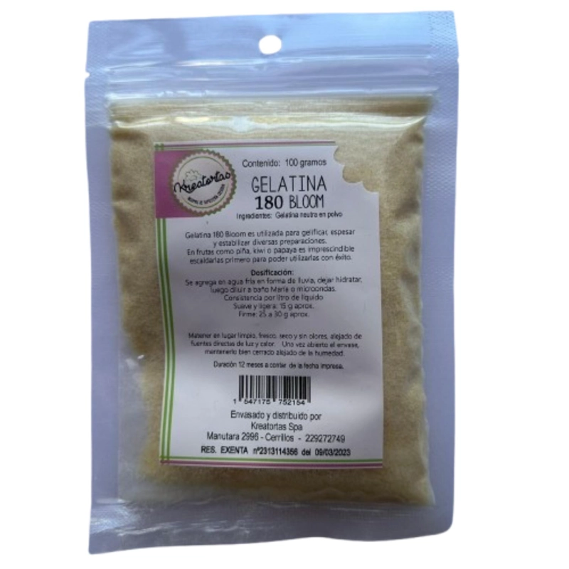 GELATINA NEUTRA 180 BLOOM KREATORTAS 100GR - 2