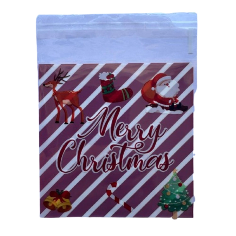 BOLSAS NAVIDAD D CELOFAN AUTOADHESIVAS 100UN 10X10+2CM - 2