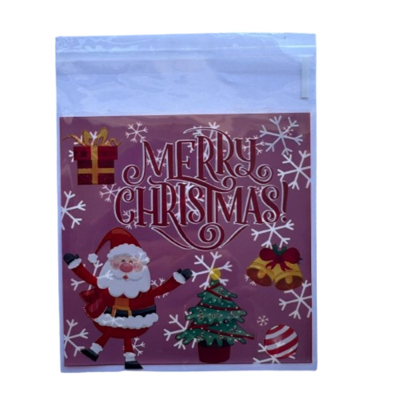 BOLSAS NAVIDAD D CELOFAN AUTOADHESIVAS 100UN 10X10+2CM - 5