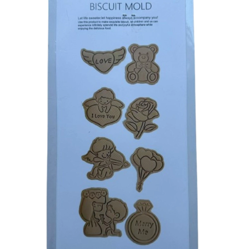 CORTADOR GALLETAS SAN VALENTIN ESTAMPADA 8 DISEÑOS - 2