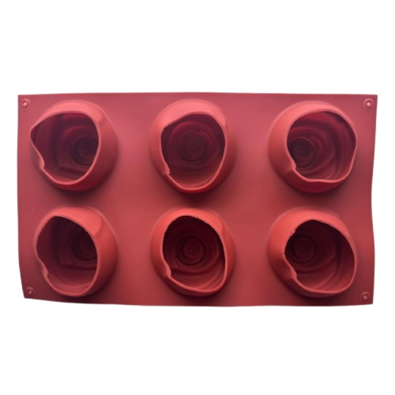 MOLDE SILICONA 6 ROSAS GRANDES 30X17CM - 4