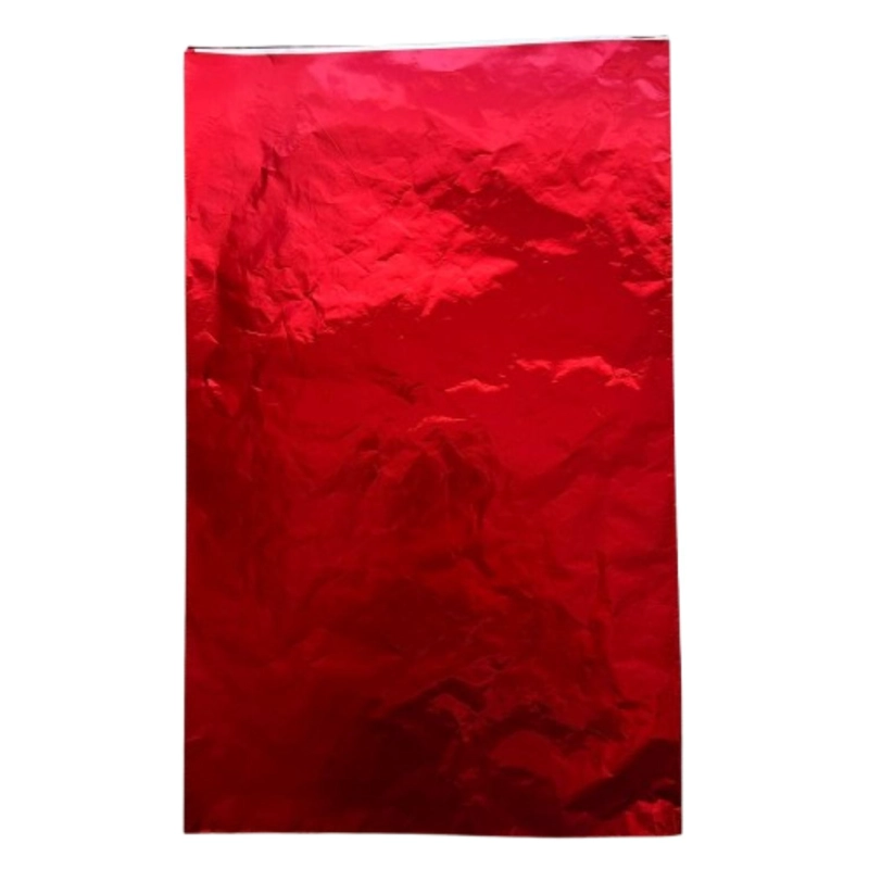 PACK 5 PLIEGO PAPEL ALUMINIO ROJO PARA CHOCOLATE 43X58CM - 1