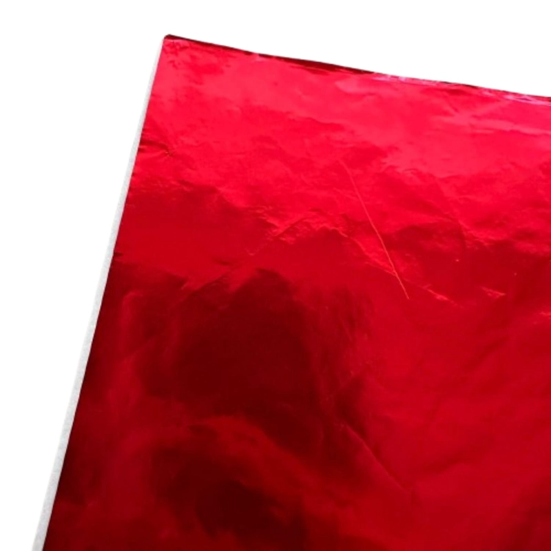 PACK 5 PLIEGO PAPEL ALUMINIO ROJO PARA CHOCOLATE 43X58CM - 2