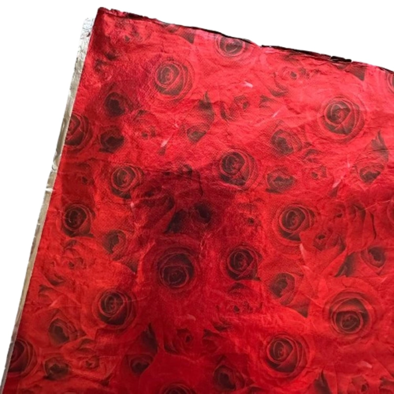 PACK 5 PLIEGO PAPEL ALUMINIO ROJO ROSA PARA CHOCO. 43X58CM - 2