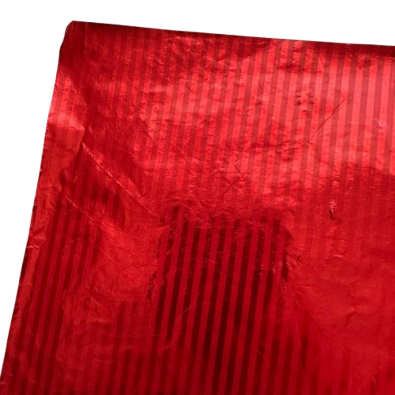 PACK 5 PLIEGO PAPEL ALUMINIO ROJO LINEA PARA CHOCO. 43X58CM - 2