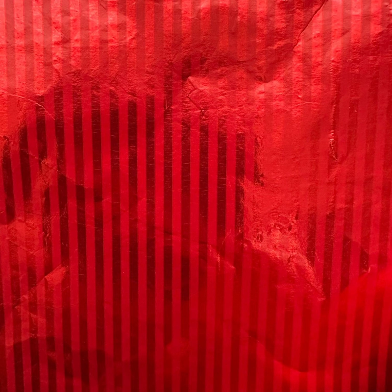 PACK 5 PLIEGO PAPEL ALUMINIO ROJO LINEA PARA CHOCO. 43X58CM - 3