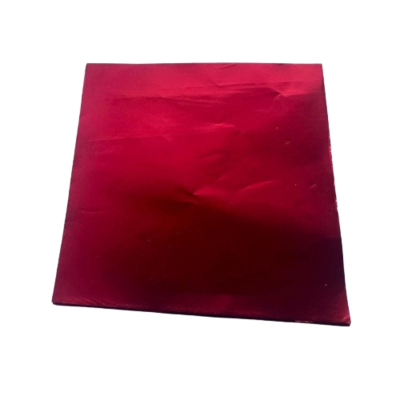PAPEL ALUMINIO PARA BOMBON ROJO 100UN 10X10CM - 1