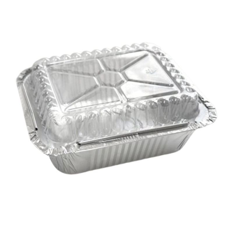 PACK 20 ENVASE ALUMINIO C-10 CON TAPA TRANSPARENTE 11X9X4CM - 1