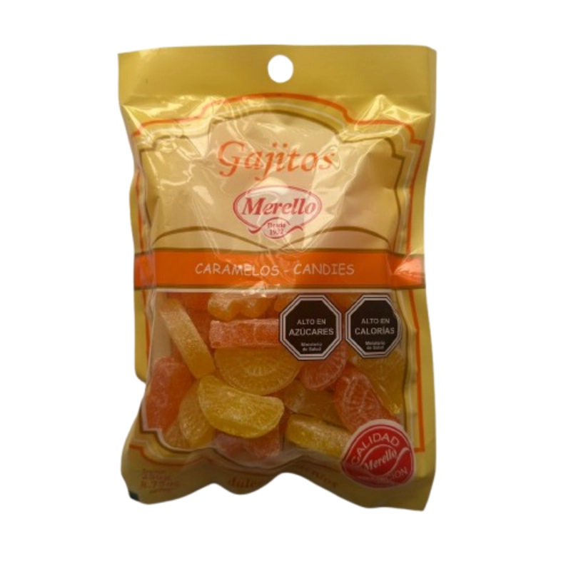 PACK 5 CARAMELOS GAJITOS NARANJA LIMON MERELLO 250G - 1